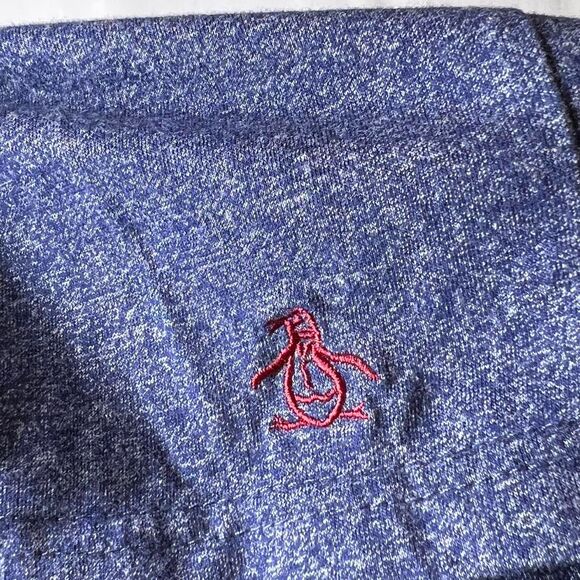 Men’s Vintage Original Penguin Munsingwear Blue V-Neck Long Sleeve Tee Size L - Picture 4 of 5